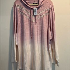 Torrid Pink and Cream Women's Hoodie